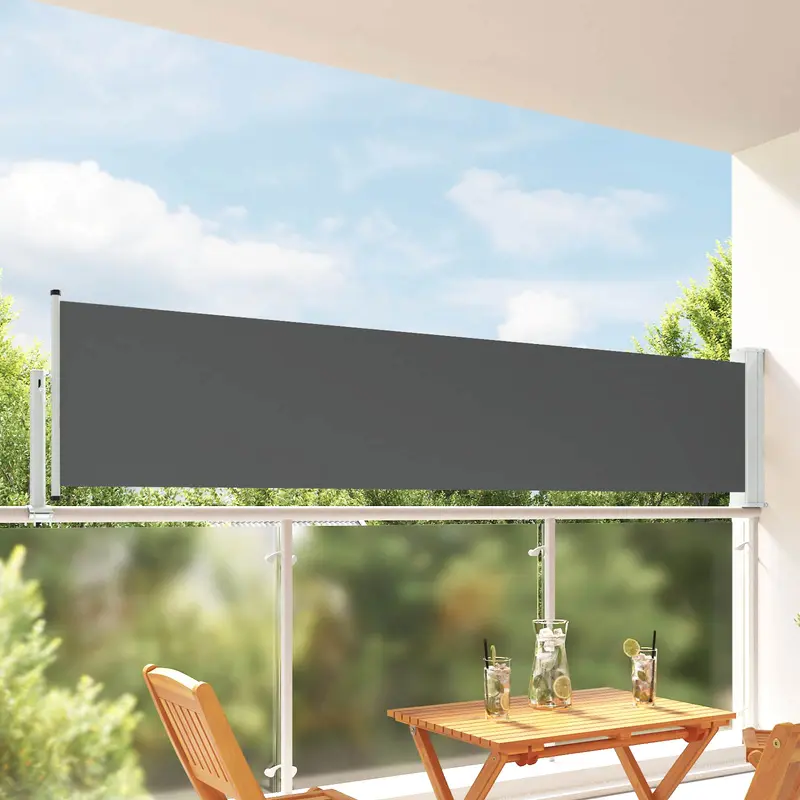 Vidaxl zijkant luifel 100 x 300 cm 100% polyester ijzer staal