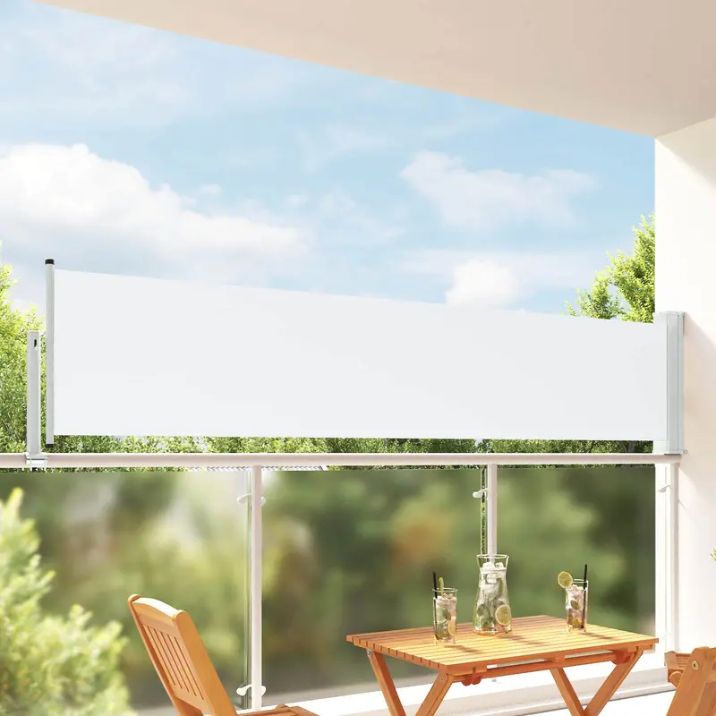 Vidaxl zijkant luifel 100 x 300 cm 100% polyester ijzer staal