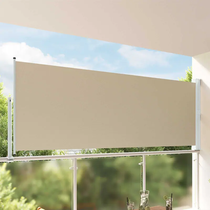 Vidaxl zijkant luifel 140 x 300 cm 100% polyester ijzer staal
