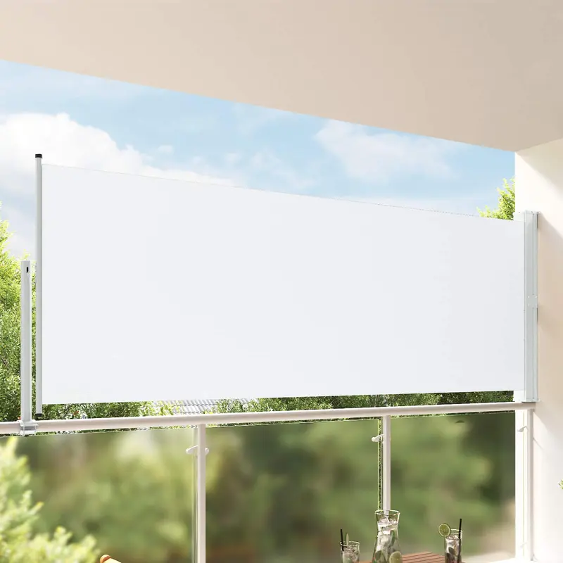 Vidaxl zijkant luifel 160 x 300 cm 100% polyester ijzer staal