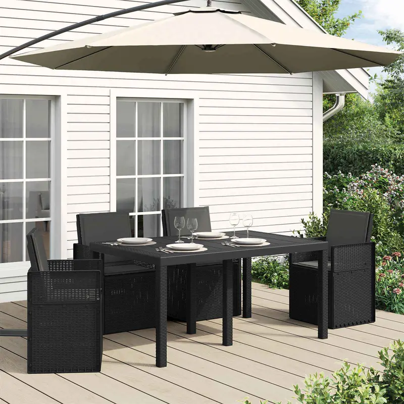 Vidaxl zit- en rugkussens polyester antraciet 47 x 45 x 2 cm