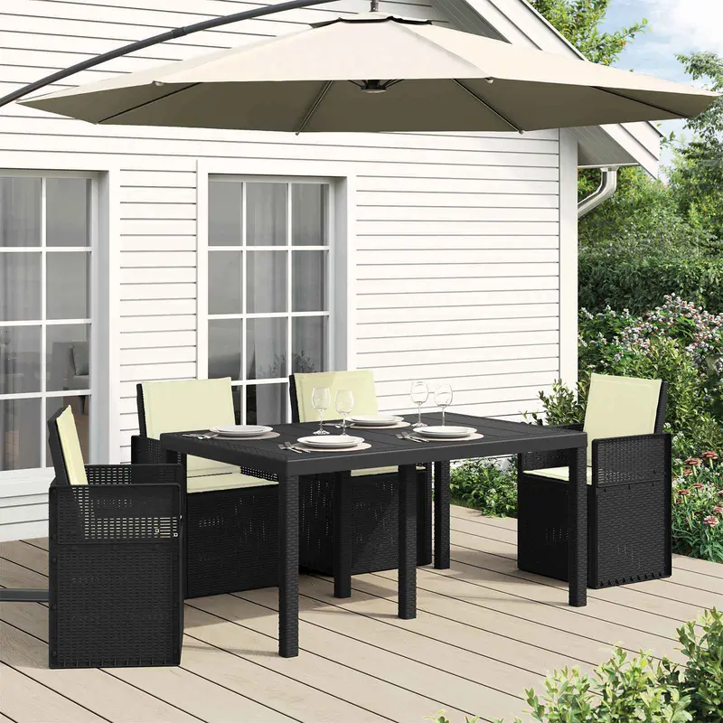 Vidaxl zit- en rugkussens polyester crèmekleurig 47 x 45 x 2 cm