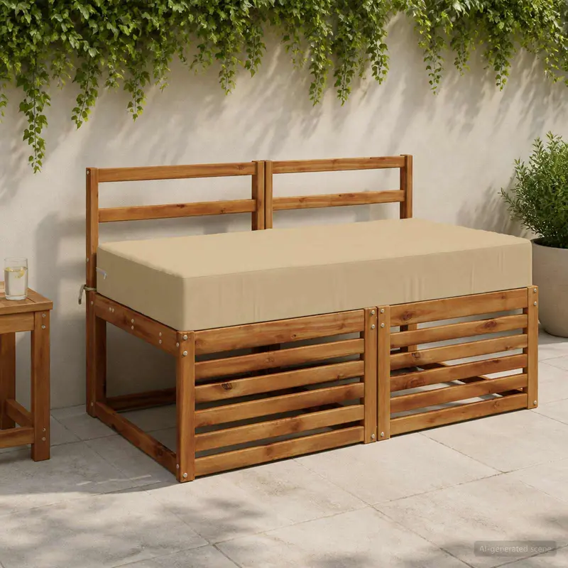 Vidaxl zitkussen soest 100% polyester beige 120 x 60 x 15 cm