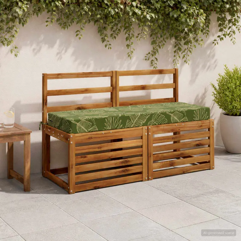 Vidaxl zitkussen soest 100% polyester bladontwerp 120 x 40 x 10 cm