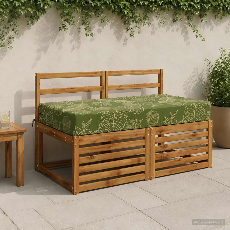 Vidaxl zitkussen soest 100% polyester bladontwerp 120 x 80 x 15 cm
