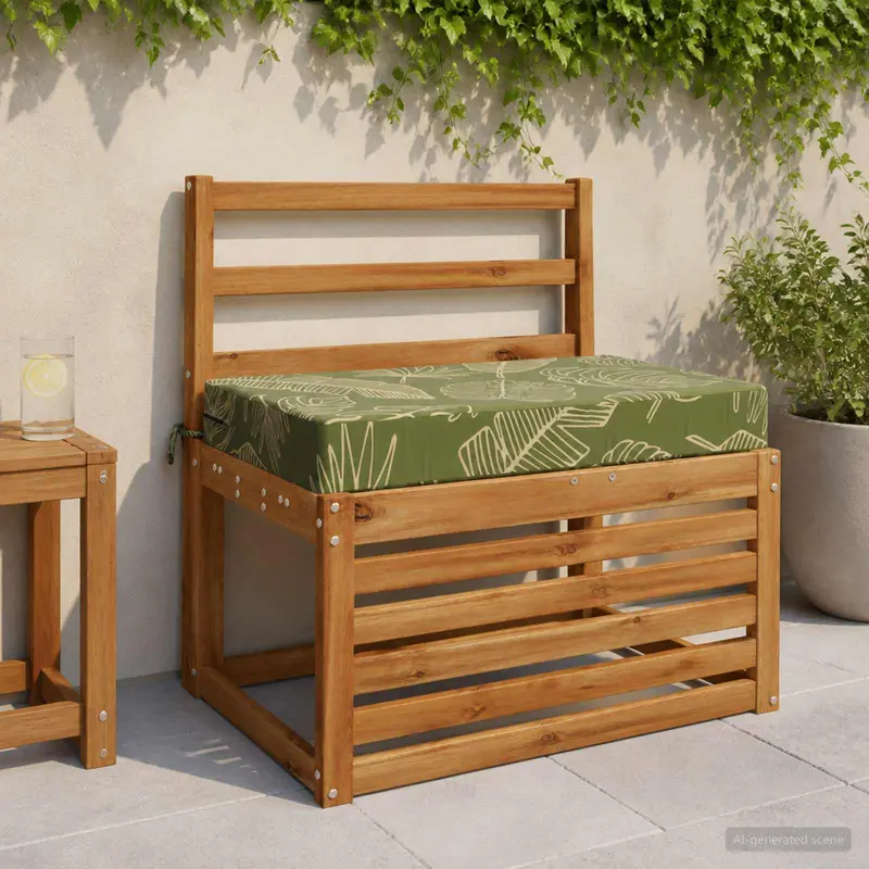 Vidaxl zitkussen soest 100% polyester bladontwerp 70 x 40 x 10 cm