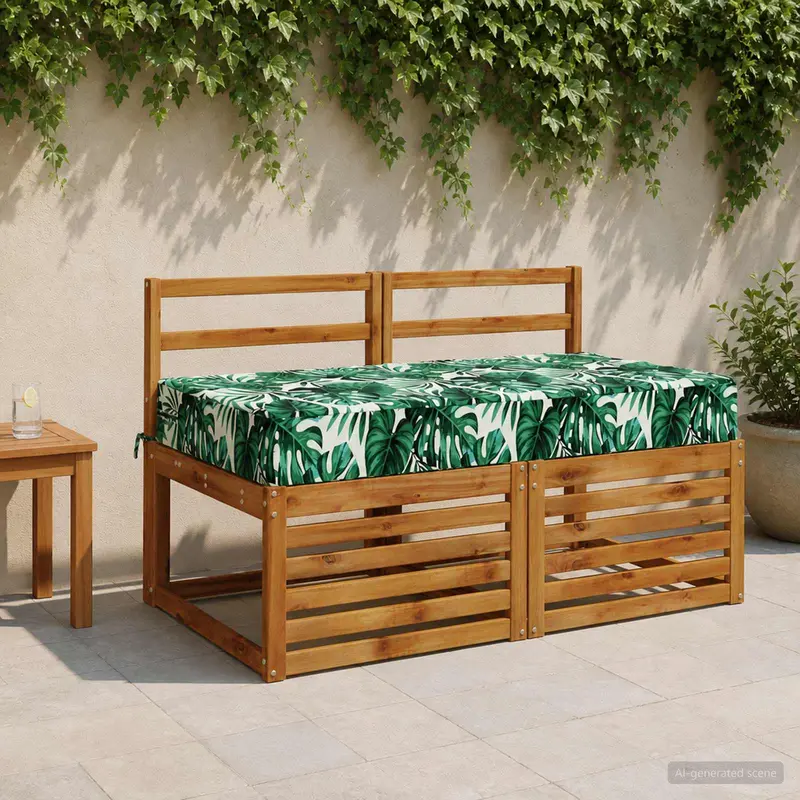 Vidaxl zitkussen soest 100% polyester bladpatroon 120 x 60 x 15 cm