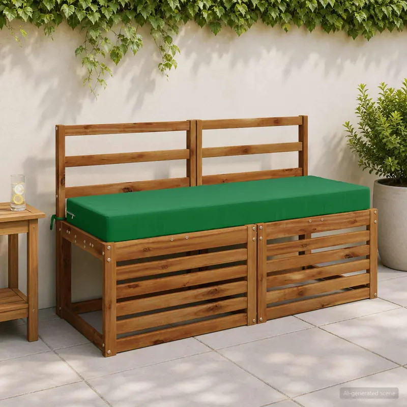 Vidaxl zitkussen soest 100% polyester groen 120 x 40 x 10 cm