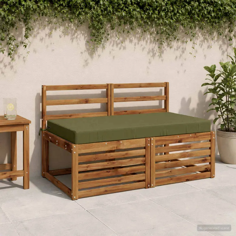 Vidaxl zitkussen soest 100% polyester olijfgroen 120 x 80 x 10 cm