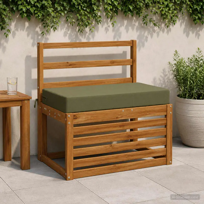 Vidaxl zitkussen soest 100% polyester olijfgroen 70 x 40 x 10 cm