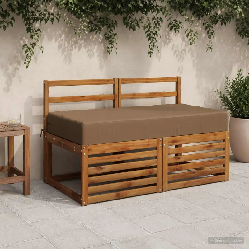 Vidaxl zitkussen soest 100% polyester taupe 120 x 60 x 15 cm