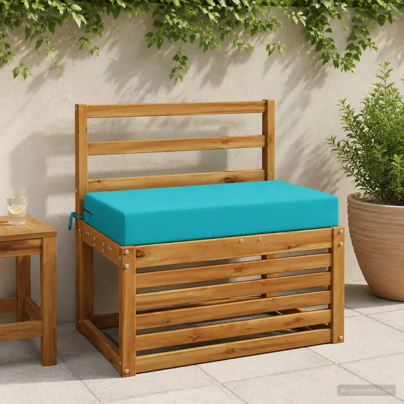Vidaxl zitkussen soest 100% polyester turquoise 70 x 40 x 10 cm