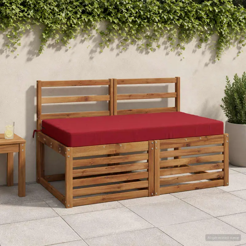 Vidaxl zitkussen soest 100% polyester wijnrood 120 x 60 x 10 cm