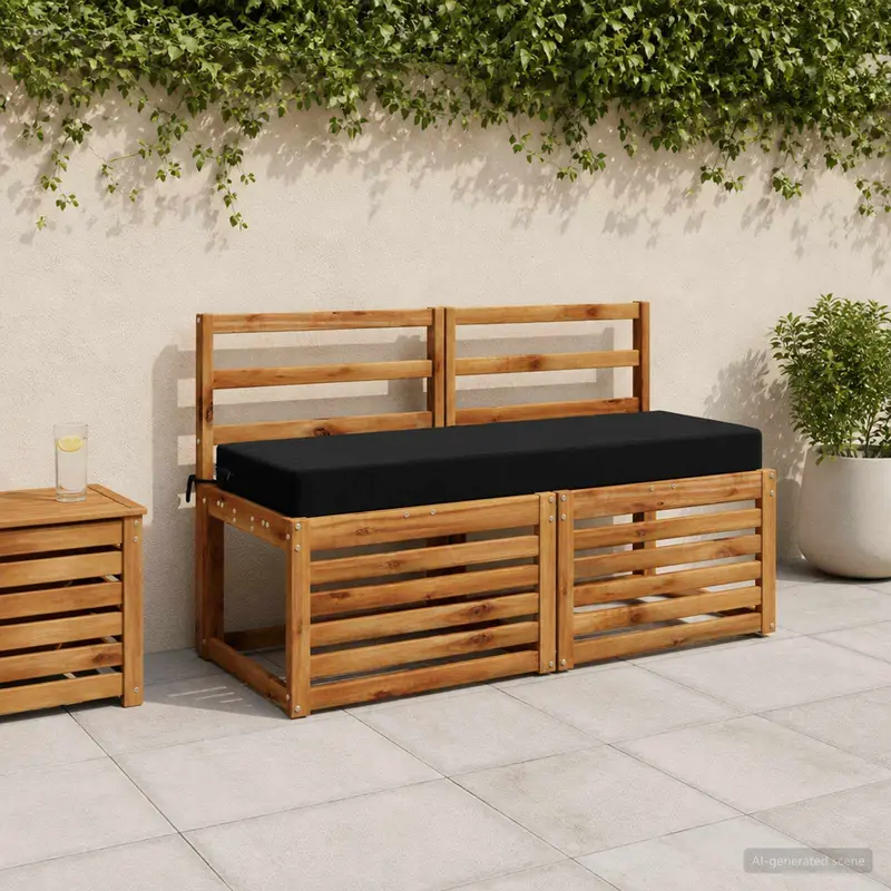 Vidaxl zitkussen soest 100% polyester zwart 120 x 40 x 10 cm
