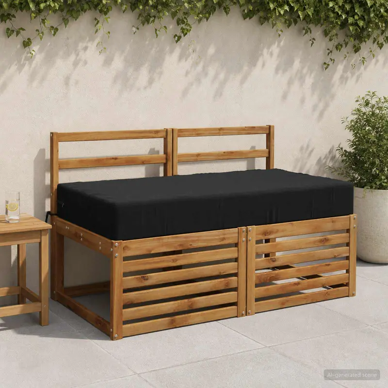 Vidaxl zitkussen soest 100% polyester zwart 120 x 60 x 15 cm