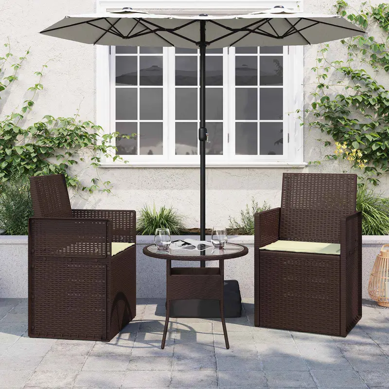 Vidaxl zitkussens 2 st polyester crèmekleurig 47 x 36 x 2 cm