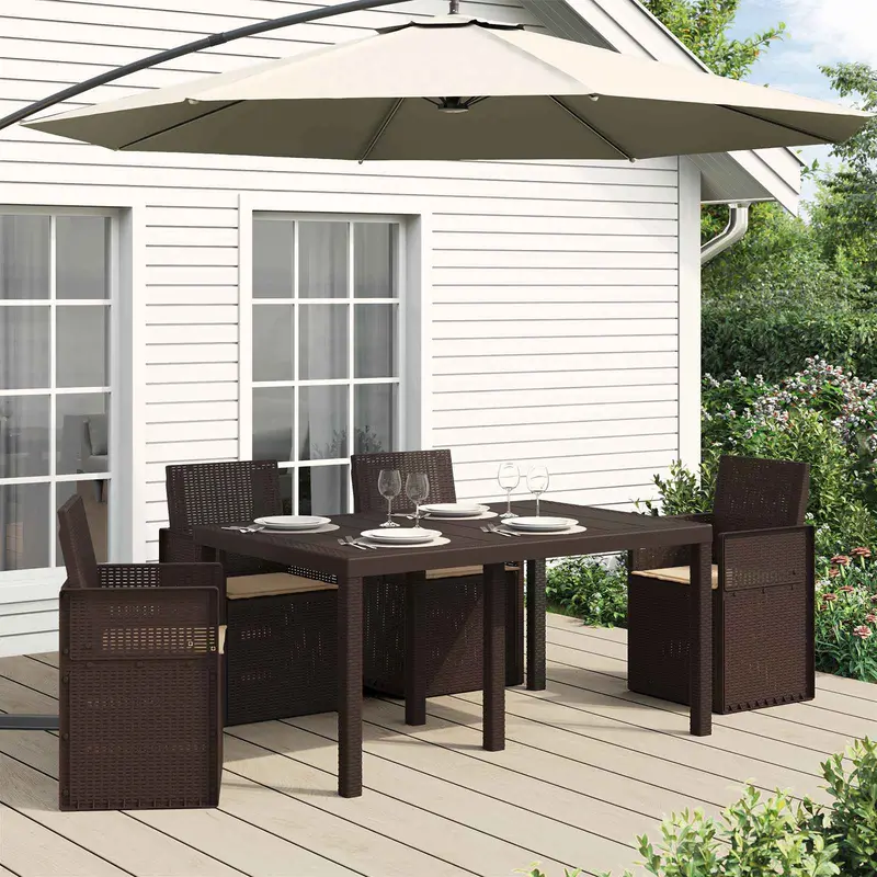 Vidaxl zitkussens 4 st polyester taupe 47 x 36 x 2 cm