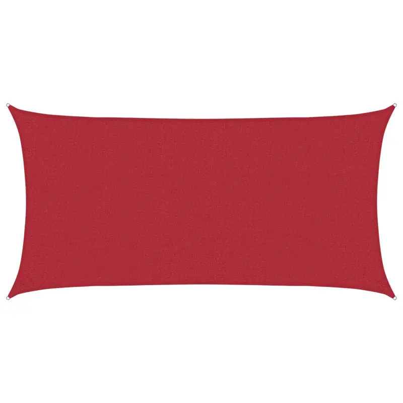 Vidaxl zonneschaduwzeil 2,5 x 6 m hdpe rechthoekig rood