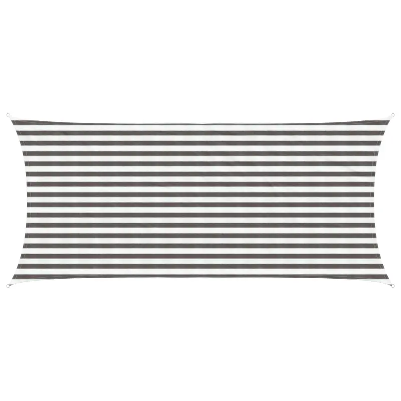 Vidaxl zonneschaduwzeil 2 x 4,5 m hdpe rechthoekig lichtgrijs en wit.
