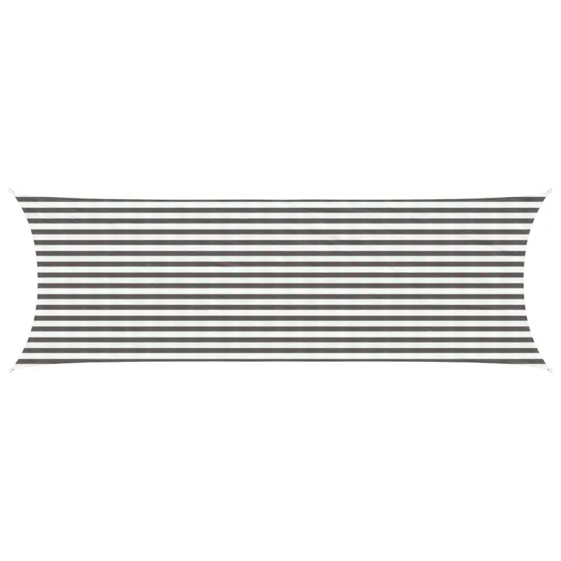 Vidaxl zonneschaduwzeil 2 x 6 m hdpe rechthoekig lichtgrijs en wit.
