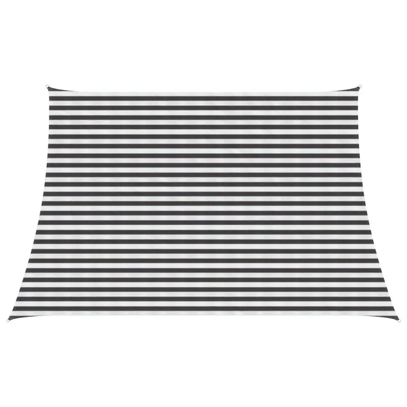 Vidaxl zonneschaduwzeil 3 4 x 3 m hdpe rechthoekig antraciet en wit