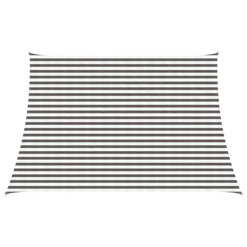 Vidaxl zonneschaduwzeil 3 4 x 3 m hdpe rechthoekig lichtgrijs en wit.