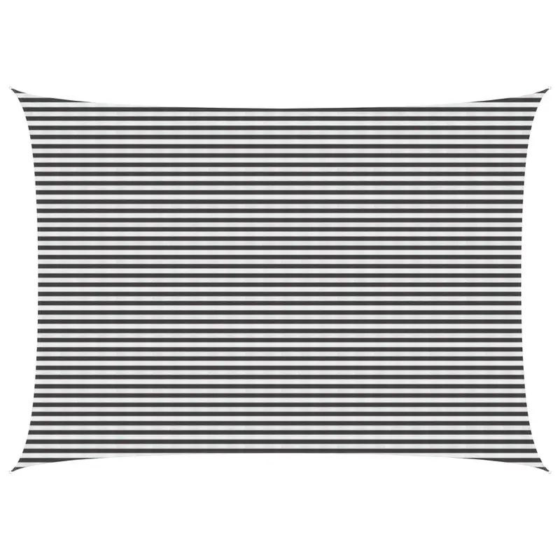 Vidaxl zonneschaduwzeil 5 x 7 m hdpe rechthoekig antraciet en wit