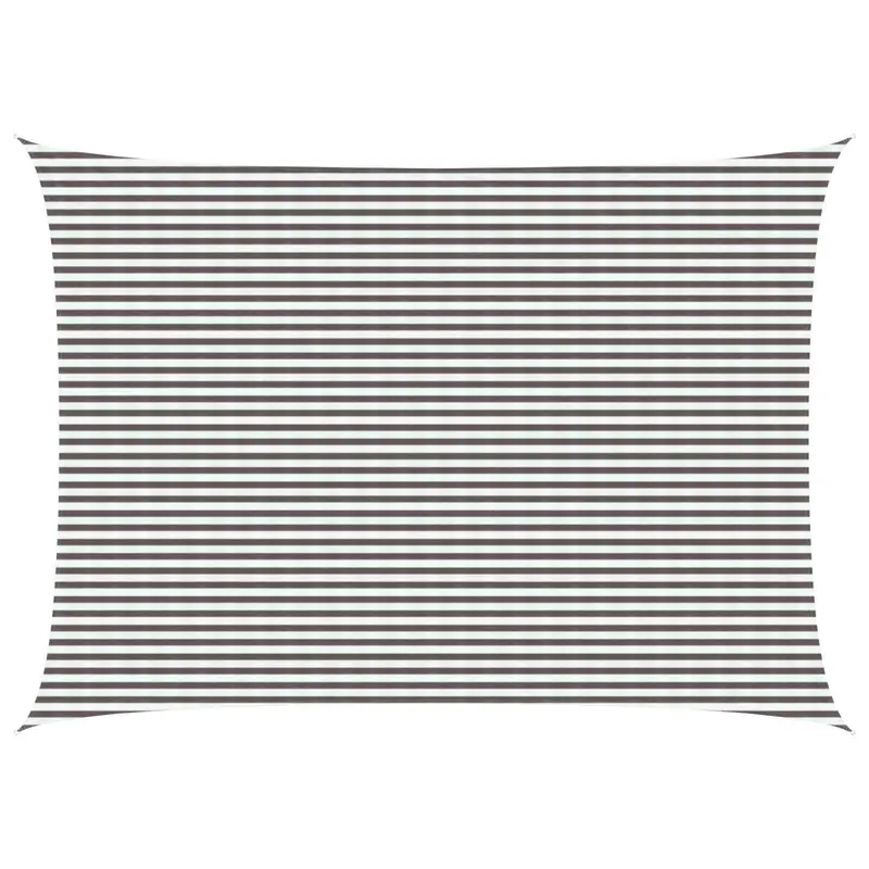 Vidaxl zonneschaduwzeil 5 x 7 m hdpe rechthoekig lichtgrijs en wit.