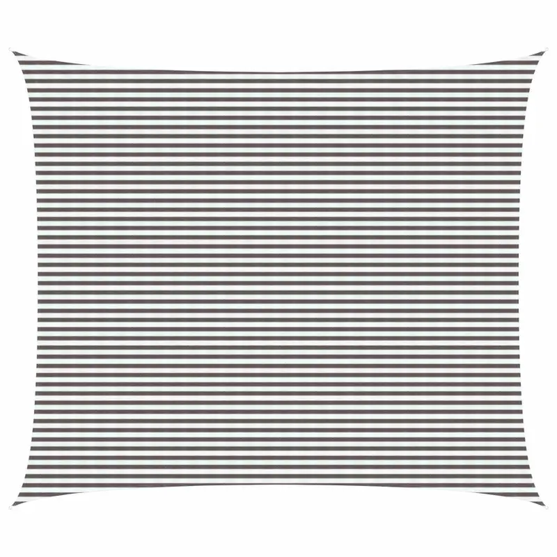 Vidaxl zonneschaduwzeil 6 x 7 m hdpe rechthoekig lichtgrijs en wit.