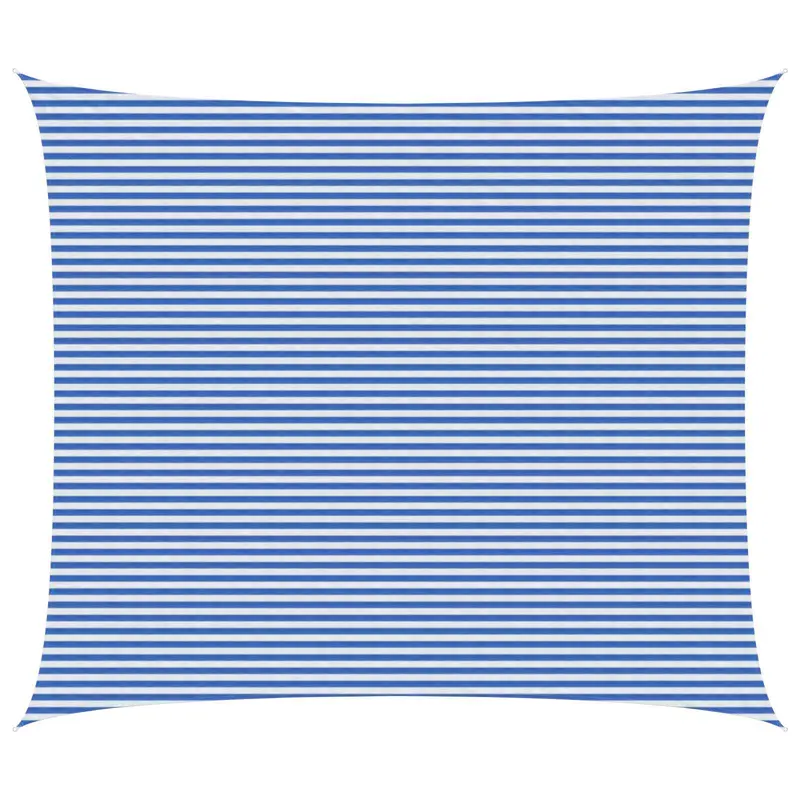 Vidaxl zonneschaduwzeil 6 x 8 m hdpe rechthoekig blauw en wit