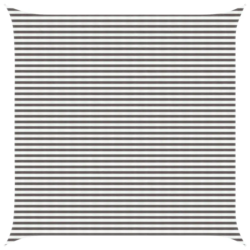 Vidaxl zonneschaduwzeil lichtgrijs en wit. 5 x 5 m hdpe