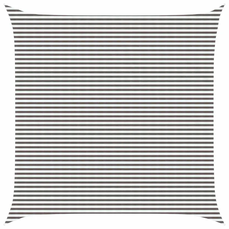 Vidaxl zonneschaduwzeil lichtgrijs en wit. 6 x 6 m hdpe
