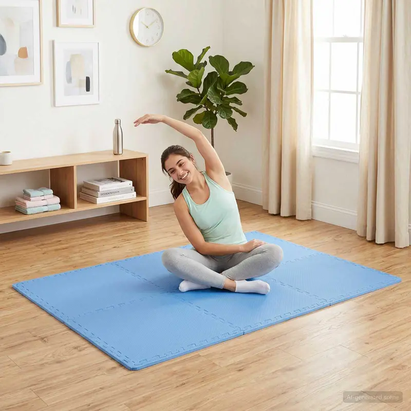 Vidaxl zwembad grondmat 24 st blauw 8,64 ㎡ eva schuim