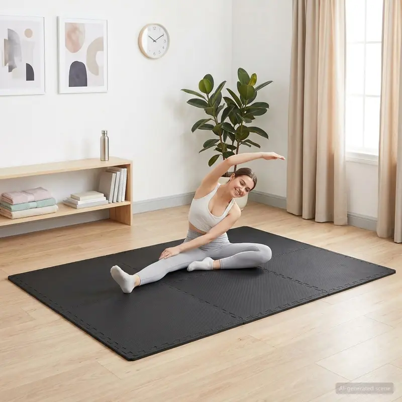 Vidaxl zwembad grondmat 24 st zwart 8,64 ㎡ eva schuim