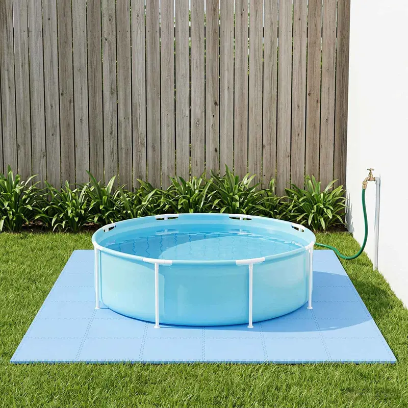 Vidaxl zwembad grondmat 40 st blauw 14,4 m² eva schuim