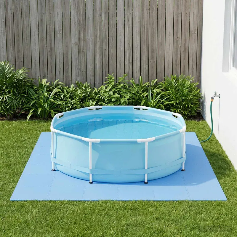 Vidaxl zwembad grondmat 40 st blauw 14,4 m² eva schuim