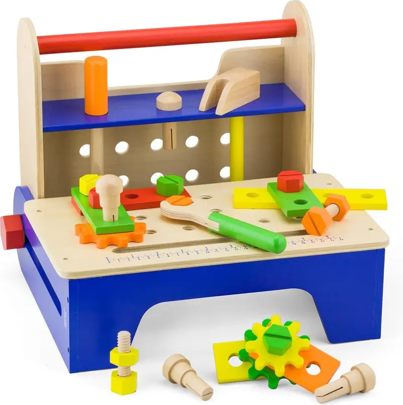 Vigatoys viga toys - werkbank - tafelmodel incl. toebehoren