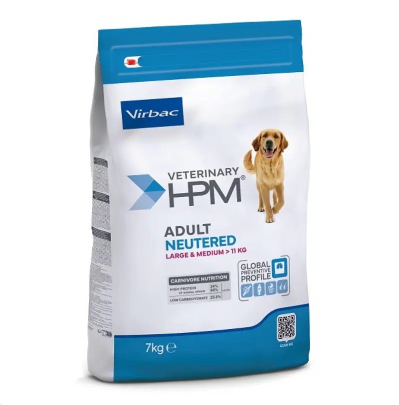Virbac HPM Canine Adult Neutered Large & Medium 16 kg – Pienso para Perros Esterilizados