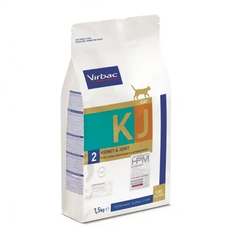 Virbac HPM KJ2 Cat 3 kg – Pienso Renal y Articular para Gatos