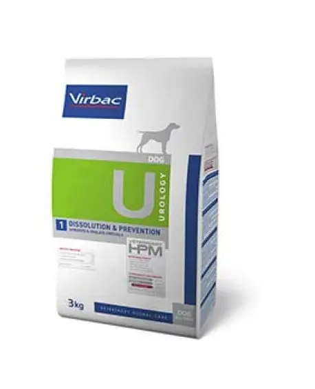 Virbac HPM U1 Dog – Pienso Veterinario para Perros con Problemas Urinarios 3 kg