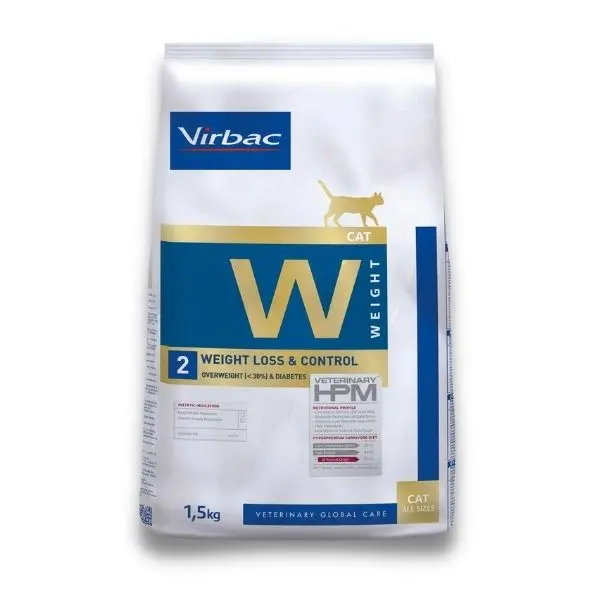 Virbac HPM W2 Cat 3 kg – Pienso para Control y Mantenimiento del Peso en Gatos