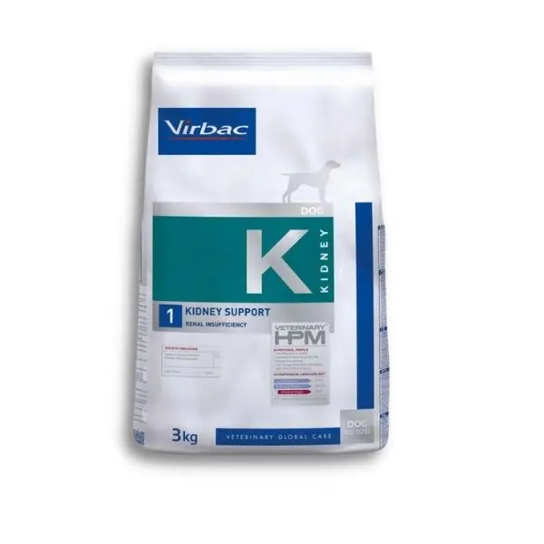 Virbac Veterinary K1-Dog Kidney Support – Dieta Renal para Perros con Insuficiencia Renal 3KG