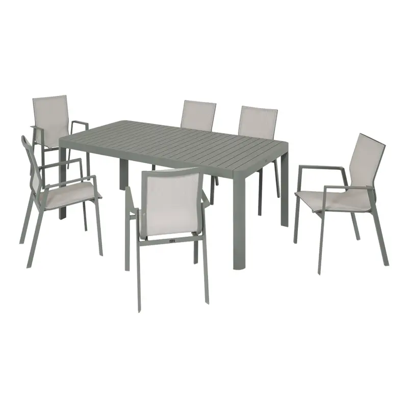 Vision - Set pranzo da giardino allungabile verde