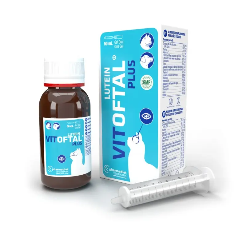 Vitoftal Lutein Plus Gel 50 ml – Protección Ocular para Perros y Gatos