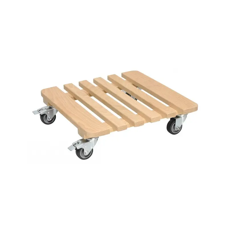 WAGNER SPOSTAVASO SOTTOVASO CON RUOTE IN LEGNO 38 CM