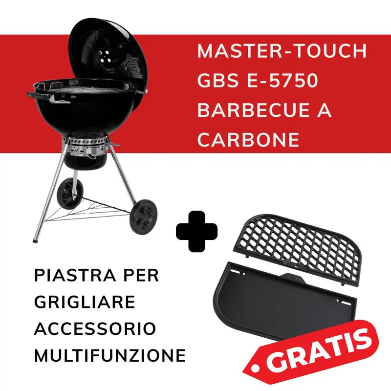 Weber - Kit promozionale Master-Touch GBS E-5750 + Piastra multifunzione