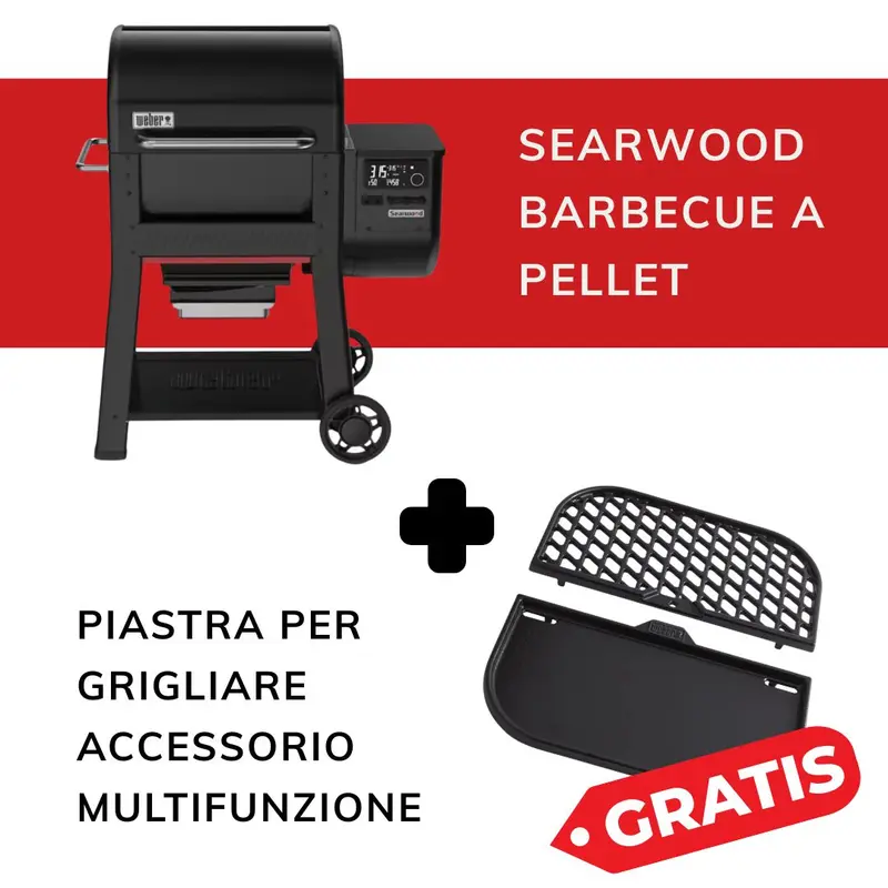 Weber - Kit promozionale Searwood + Piastra multifunzione