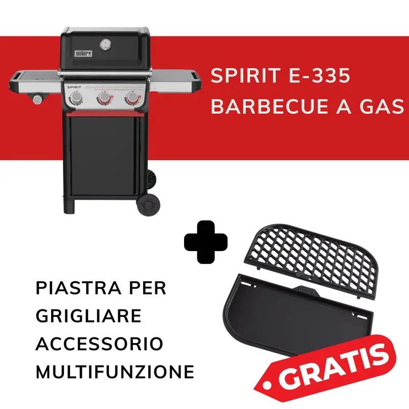 Weber - Kit promozionale Spirit E-335 + Piastra multifunzione