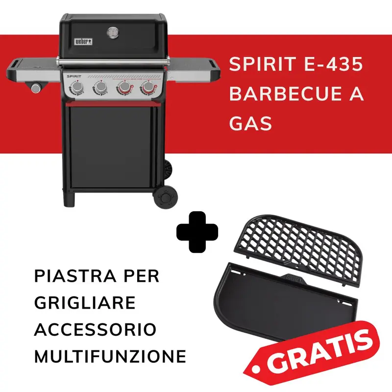 Weber - Kit promozionale Spirit E-435 + Piastra multifunzione