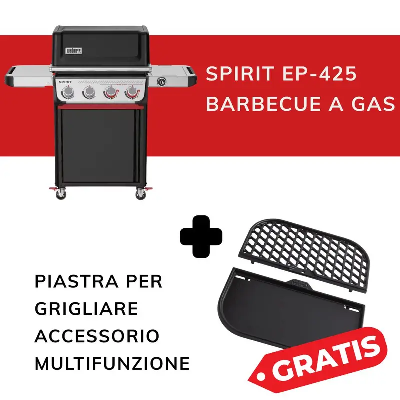 Weber - Kit promozionale Spirit EP-425 + Piastra multifunzione